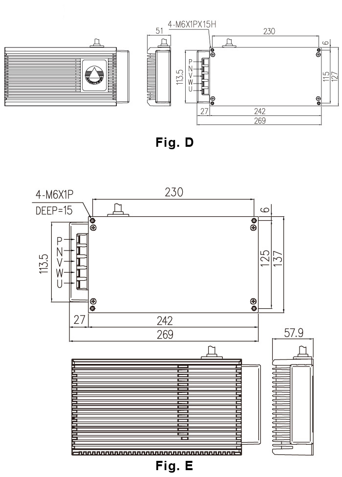 Brushless DC motors with DC drive