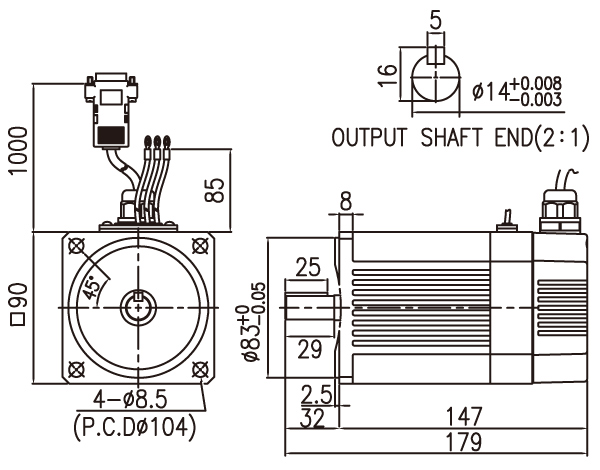 Brushless DC motors with DC drive