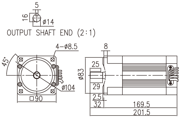 Brushless DC motors with DC drive