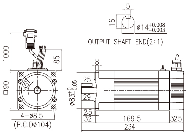 Brushless DC motors with DC drive